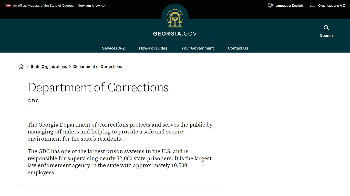 Department of Corrections | Georgia.gov